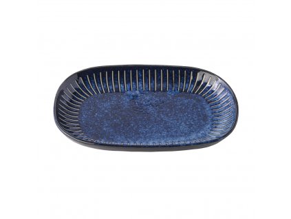 Serving platter RIDGED INDIGO 19 x 13 cm, MIJ