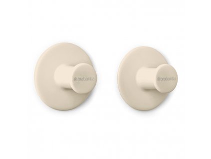 Towel hook RENEW, set of 2 pcs, soft beige, Brabantia