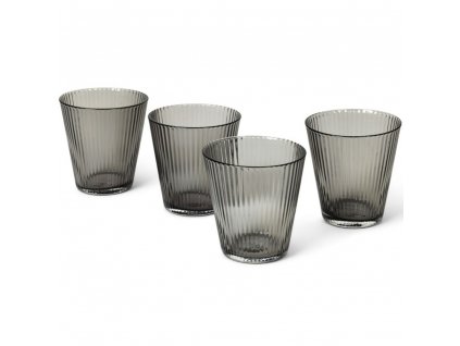 Water glass NOUVEAU, set of 4 pcs, 260 ml, smoke, Rosendahl