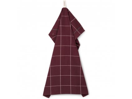 Tea towel GAMMA 50 x 70 cm, burgundy, Rosendahl