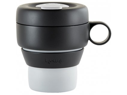 Travel mug MUG TO GO, 350 ml, grey, Lékué