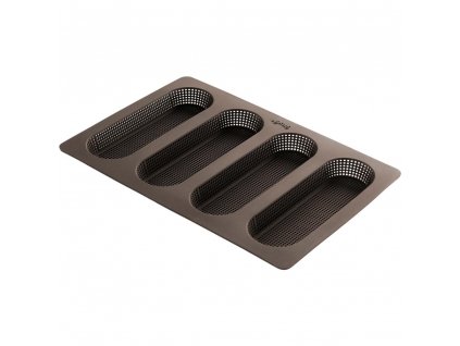 Baguette baking mold, silicone, brown, Lékué