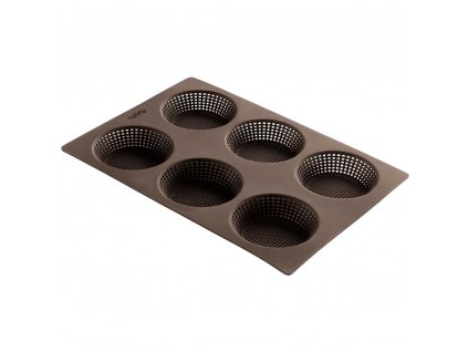 Bread roll baking mould, brown, silicone, Lékué