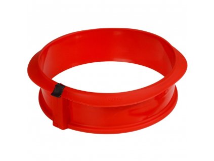 Round cake pan 23 cm, red, silicone, Lékué