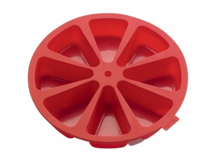 Cake portion baking mould, 26,5 cm, red, silicone, Lékué