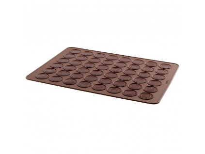 French macarons baking mat 40 cm, brown, silicone, Lékué