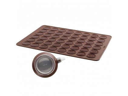 French macarons baking set, brown, Lékué