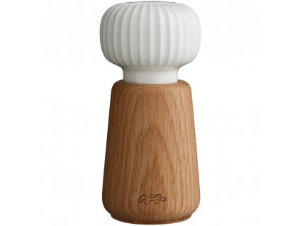 Salt or pepper mill HAMMERSHOI 14,5 cm, white, Kähler