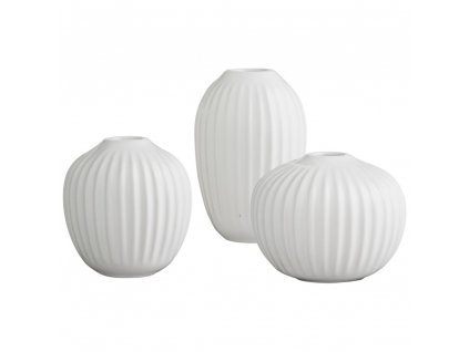 Mini vase HAMMERSHOI, set of 3 pcs, white, Kähler