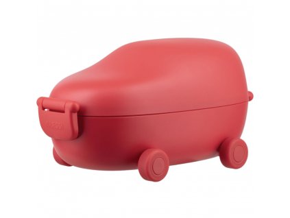 Lunch box SNACKMOBILE, 2 compartments, red, Alessi
