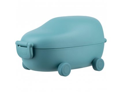 Lunch box SNACKMOBILE, 2 compartments, blue, Alessi