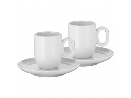 Espresso cup with saucer BARISTA, set of 2 pcs, white, WMF