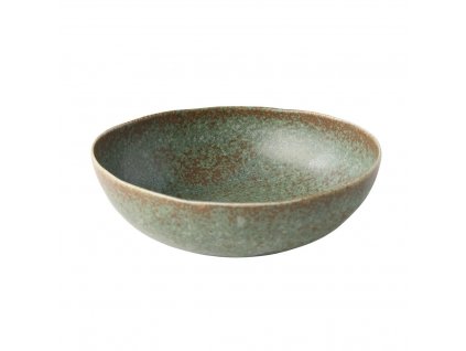 Dining bowl GREEN FADE 14 cm, oval, MIJ