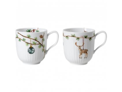 Christmas mug HAMMERSHOI 2018/2021, set of 2 pcs, 330 ml, white, Kähler