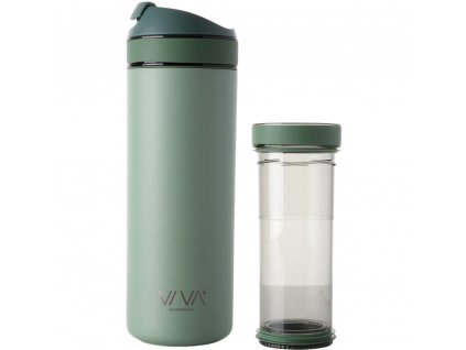 Travel mug RECHARGE ANYTIME 460 ml, with tea infuser, mint, Viva Scandinavia