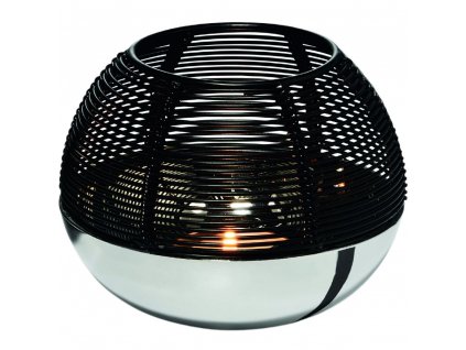 Tealight holder LUNA 10 cm, black, Philippi