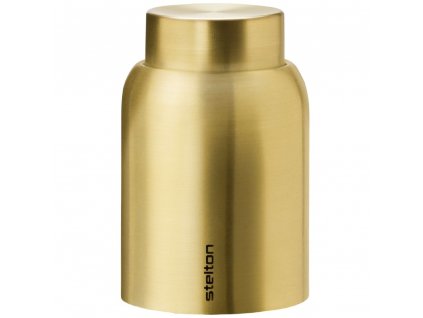 Champage stopper COLLAR, brushed brass, vacuum seal, Stelton