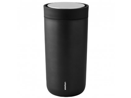 Travel mug TO GO CLICK 400 ml, black metallic, Stelton