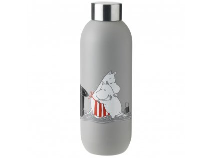 Thermos flask TO GO CLICK MOOMIN 750 ml, soft light grey, Stelton