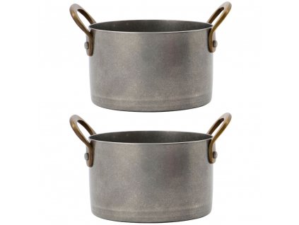 Mini serving pot PRESENTATION set of 2 pcs, stainless steel, Nicolas Vahé