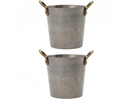 Mini serving bucket PRESENTATION set of 2 pcs, stainless steel, Nicolas Vahé