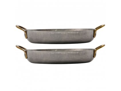 Mini serving roasting pan PRESENTATION set of 2 pcs, stainless steel, Nicolas Vahé