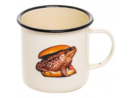 Mug TOILETPAPER TOAD 10 cm beige, enamel, Seletti