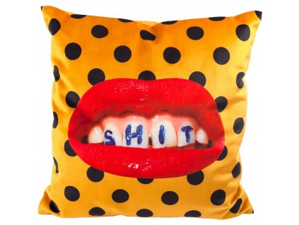 Cushion TOILETPAPER SHIT 50 x 50 cm, orange, Seletti