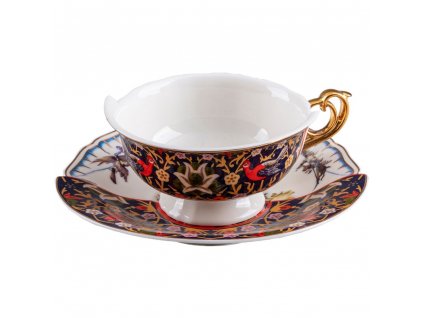 Tea cup with saucer HYBRID KANNAUJ, Seletti
