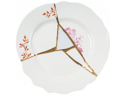 Dessert plate KINTSUGI 1 21 cm, white, Seletti