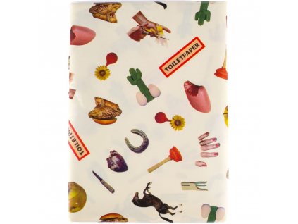 Tablecloth TOILETPAPER MIX 140 x 240 cm, vinyl Seletti