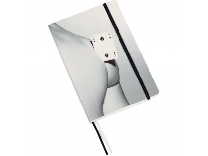 Notebook TOILETPAPER TWO OF SPADES 21 x 14 cm, grey, Seletti