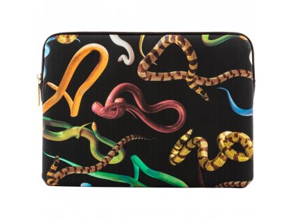 Laptop case TOILETPAPER SNAKES 34,5 x 25 cm, black, Seletti