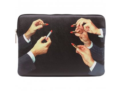 Laptop case TOILETPAPER LIPSTICKS 34,5 x 25 cm black, Seletti