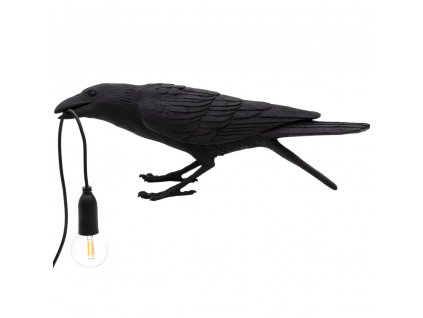 Table lamp BIRD PLAYING 33 cm, black, Seletti