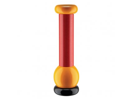 Salt or pepper mill MP0210, red/yellow/black, Alessi