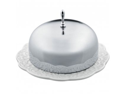 Butter dish DRESSED, 12 cm, white, Alessi