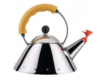 Stovetop kettle 9093 2l, yellow, Alessi