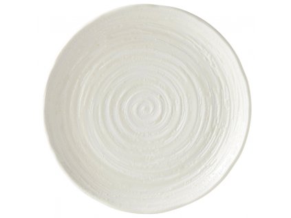 Dinner plate WHITE SPIRAL MIJ 29,5 cm, white