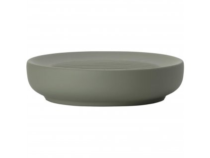 Soap dish UME 12 cm, olive green, ceramic, Zone Denmark