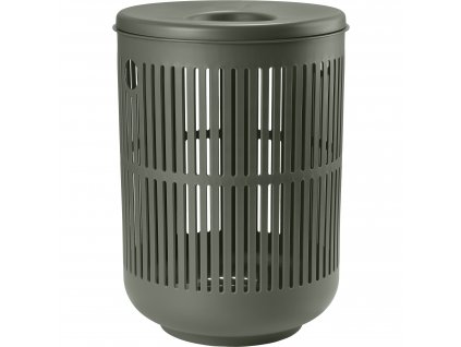 Laundry bin UME 60 l, olive green, plastic, Zone Denmark