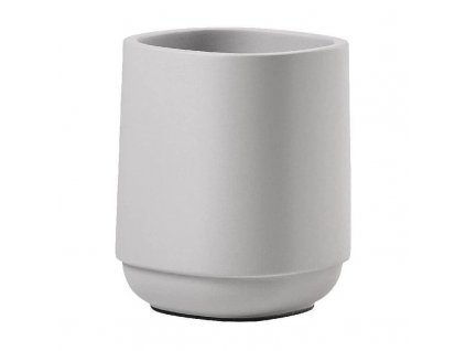 Toothbrush cup TIME 10 cm, light gray, concrete, Zone Denmark