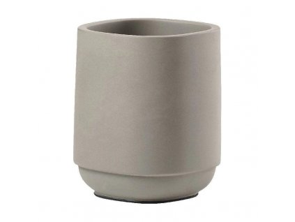 Toothbrush cup TIME 10 cm, dark gray, concrete, Zone Denmark