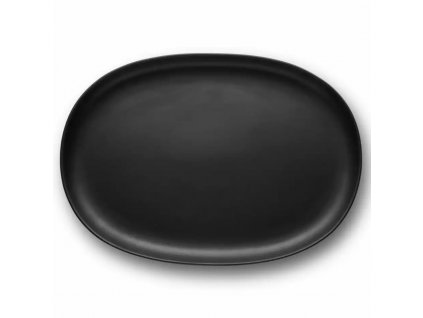 Serving plate NORDIC KITCHEN 36 cm, oval, black, stoneware, Eva Solo