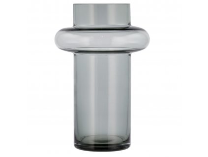 Vase TUBE 25 cm, smoked glass, Lyngby Glas