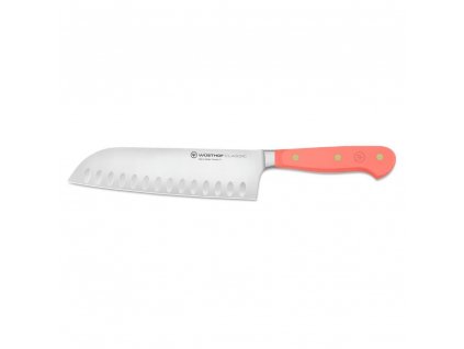 Santoku knife CLASSIC COLOUR 17 cm, coral peach, Wüsthof
