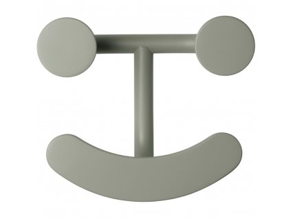 Coat hook HAPPY 15 cm, green-grey, steel, Fritz Hansen