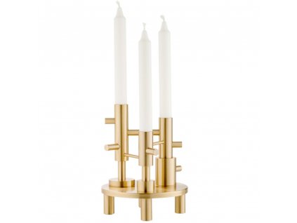 Dinner candle holder 20 cm, gold, brass, Fritz Hansen