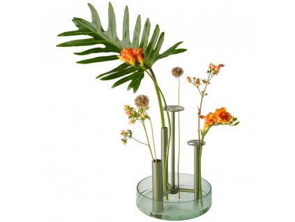 Vase IKERU 24 cm, green, glass, Fritz Hansen