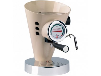 Espresso coffee machine DIVA 0,8 l, cream, stainless steel, Bugatti